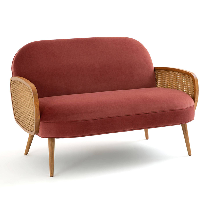 Диван Morten Wicker Crimson Sofa Малиновый Малиновый (Crimson) Диван Morten Wicker Crimson Sofa Малиновый Малиновый (Crimson) в Саратове | Loft Concept