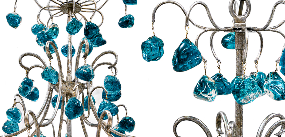 Люстра Crystal Blue Cupertino Chandelier Люстра Crystal Blue Cupertino Chandelier - Loft-Concept в Саратове