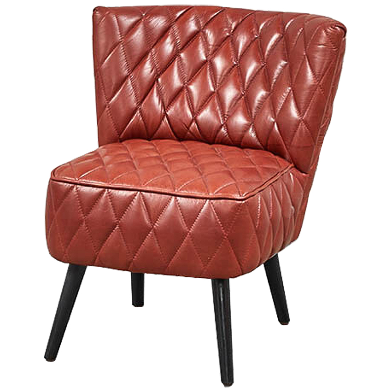 Кресло Rhombuses Upholstery Chair Малиновый (Crimson) Черный в Саратове | Loft Concept 