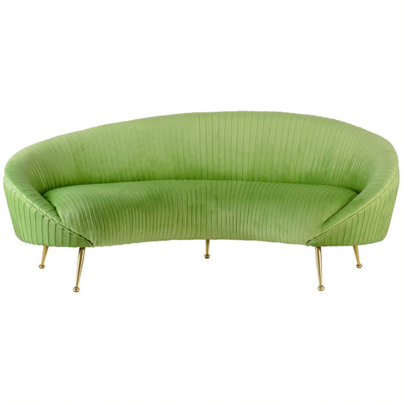 Диван Pebernat Lounge Sofa green Золотой Зеленый смок Прозрачный зеленый в Саратове | Loft Concept 