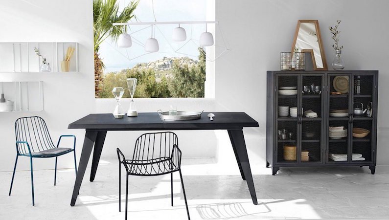 Буфет в стиле Лофт металлический Industrial Grid Buffet Черный - фото №1