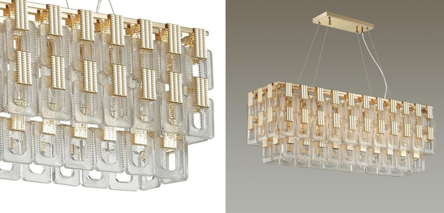 Люстра Ribbed Elements Pendant Linear - фото