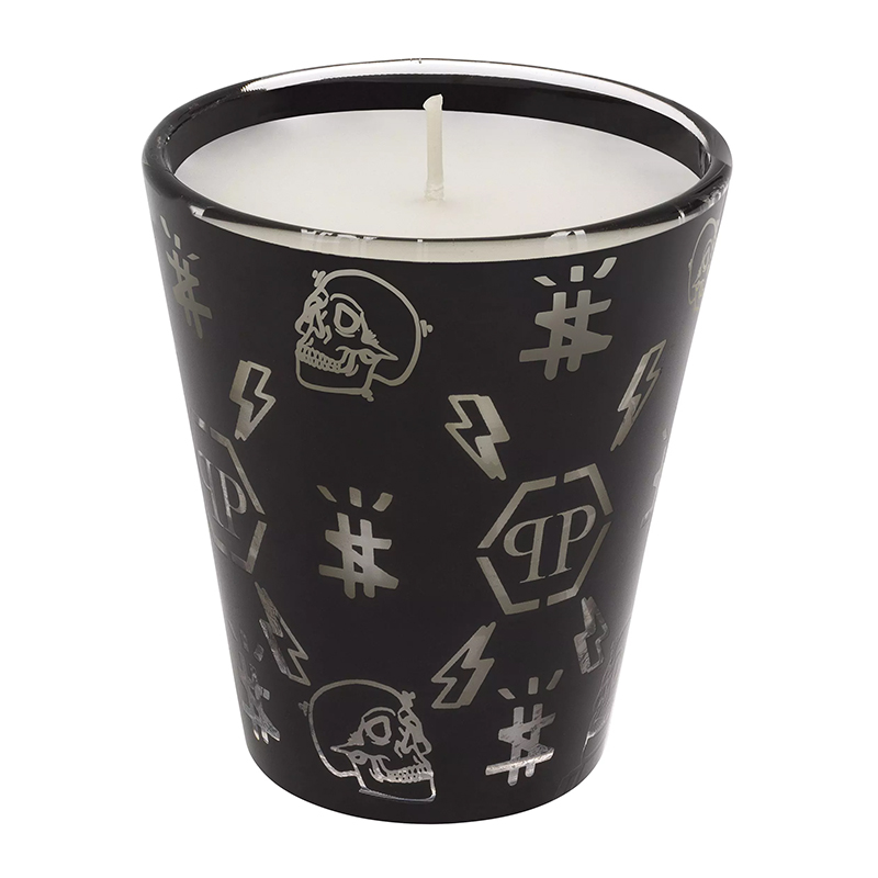 Свеча Philipp Plein Candle Monogram S Черный Белый в Саратове | Loft Concept 