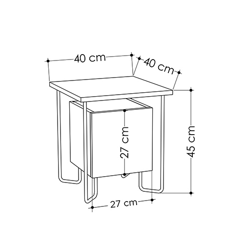 Прикроватная тумба белого цвета с дверцей ACRES NIGHTSTAND WHITE в Саратове