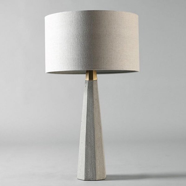 Настольная лампа Concrete Stone Table Lamp Tube Серый в Саратове | Loft Concept 