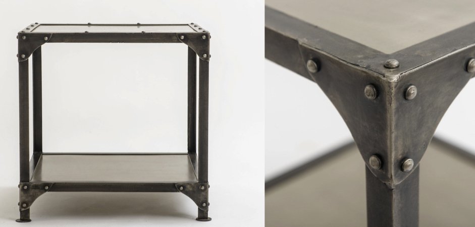 Кофейный стол Industrial Steampunk Nickel Side Table Кофейный стол Industrial Steampunk Nickel Side Table - Loft-Concept в Саратове