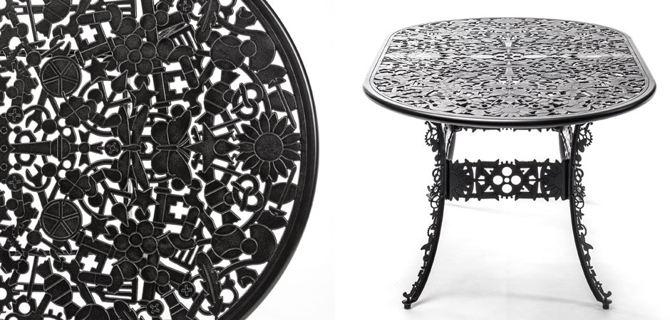 Обеденный стол Industry Collection ALUMINIUM OVAL TABLE – BLACK Обеденный стол Industry Collection ALUMINIUM OVAL TABLE – BLACK - Loft-Concept в Саратове
