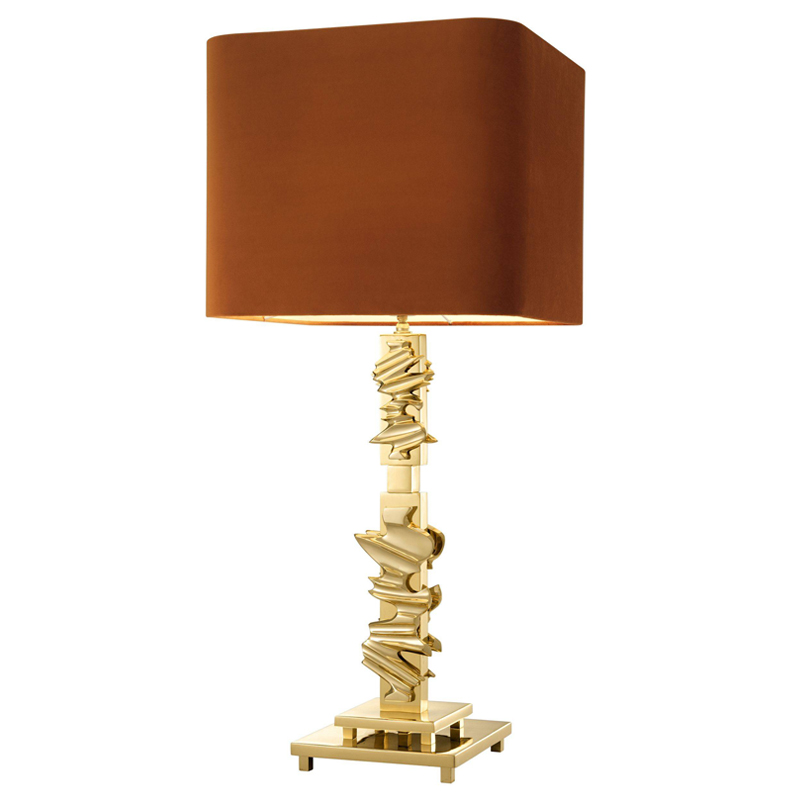 Настольная лампа Eichholtz Table Lamp Abruzzo brass Латунь Оранжевый в Саратове | Loft Concept 