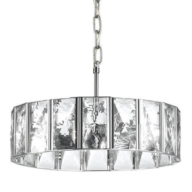 Люстра Tiers Crystal Light Chandelier Round Хром Прозрачный (Transparent) в Саратове | Loft Concept 