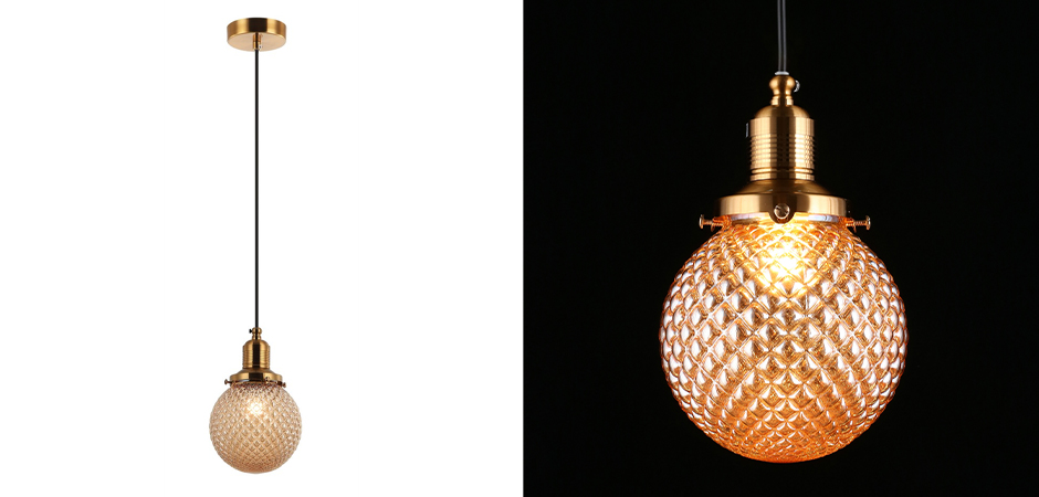 Подвесной светильник Perforated Bubbles Янтарь Подвесной светильник Perforated Bubbles Янтарь - Loft-Concept в Саратове