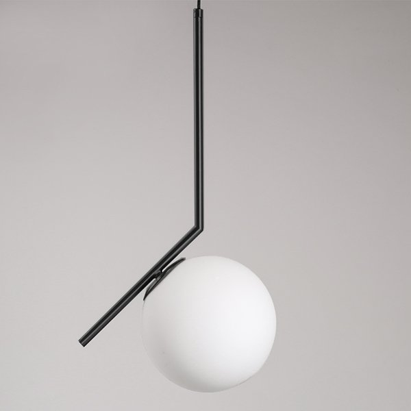 Светильник Flos IC Lighting Black Pendant Lamp Черный Белый в Саратове | Loft Concept 