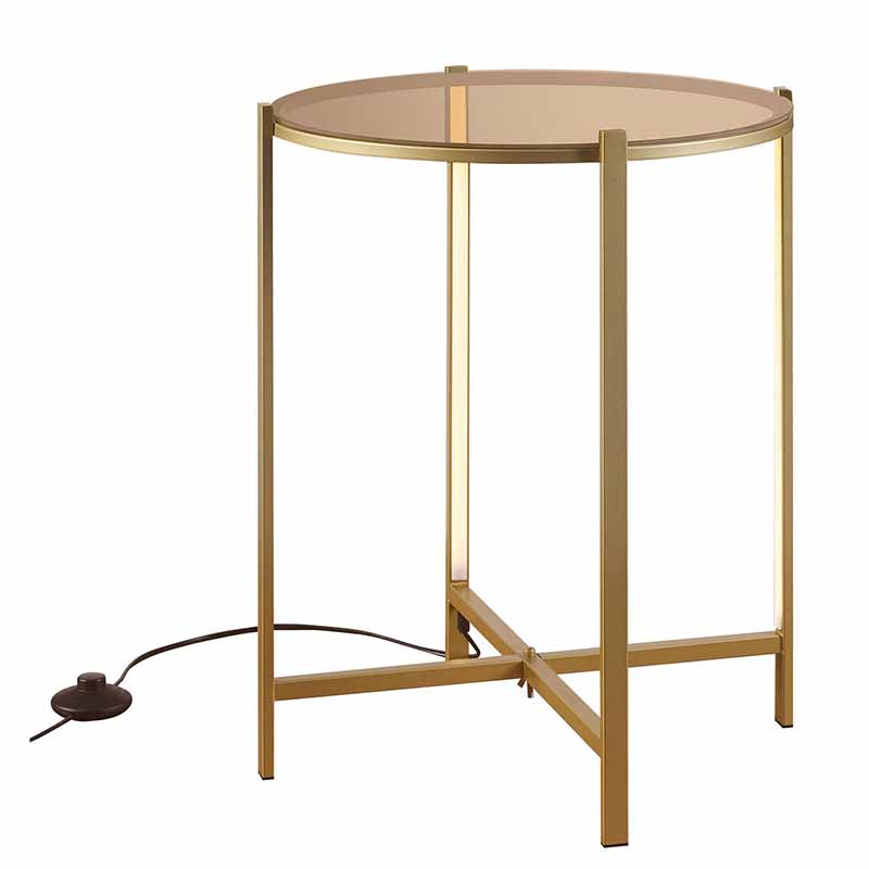 Приставной стол Galia Side Table Bronze LED Бронза в Саратове | Loft Concept 