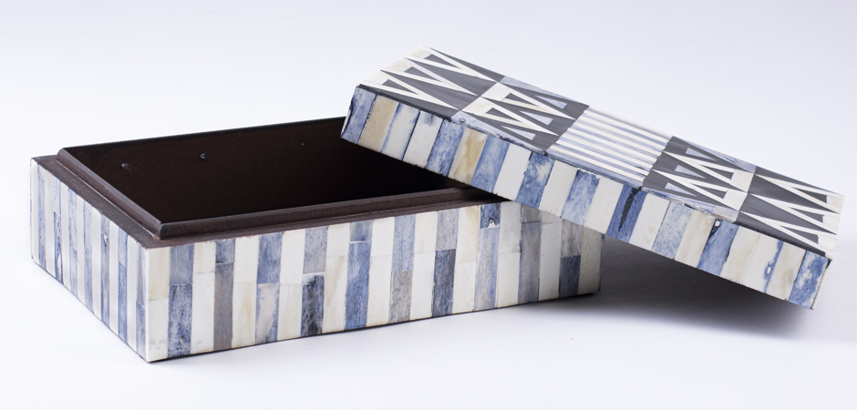 Шкатулка инкрустация костью Okapi Bone Inlay Box - фото №2