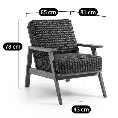 Кресло с каркасом из массива дуба Deniaud Oak Blue Print Armchair Кресло с каркасом из массива дуба Deniaud Oak Blue Print Armchair в Саратове