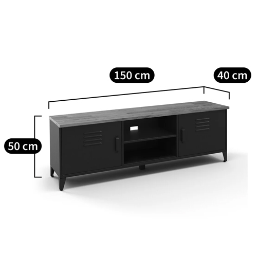 ТВ-тумба из металла и столешницей из массива дуба Metal Wood TV-Stand в Саратове