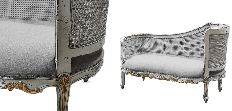 Кушетка Maria Antoinette Side Sofa Gray Кушетка Maria Antoinette Side Sofa Gray - Loft-Concept в Саратове