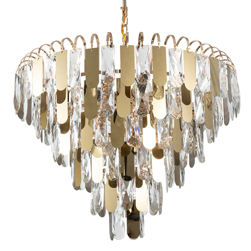 Люстра Beverly Chandelier 54 Золотой Прозрачный Люстра Beverly Chandelier 54 Золотой Прозрачный в Саратове | Loft Concept