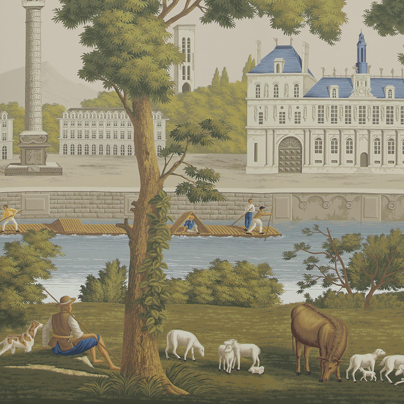 Обои ручная роспись Monuments of Paris Roberts on scenic paper  в Саратове | Loft Concept 