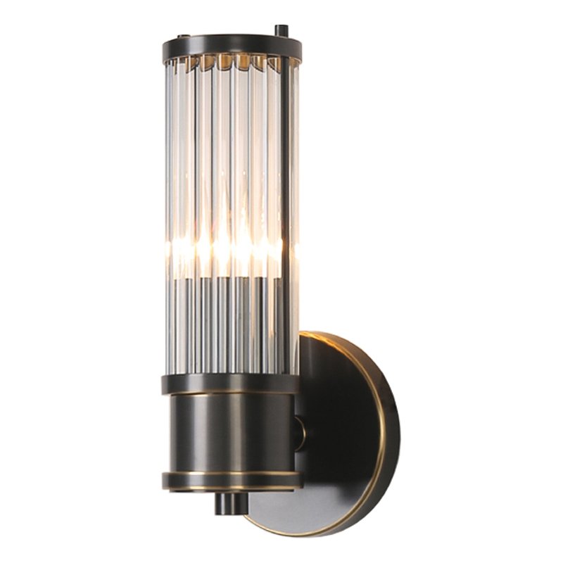 Ralph Lauren Бра Allen Single Sconce Темная бронза Прозрачный (Transparent) в Саратове | Loft Concept 