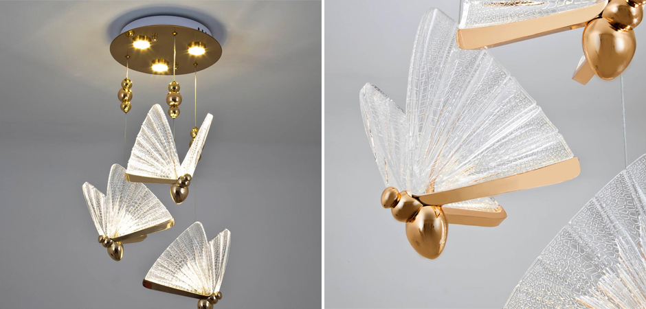 Тройной Подвесной Светильник Butterfly Тройной Подвесной Светильник Butterfly - Loft-Concept в Саратове