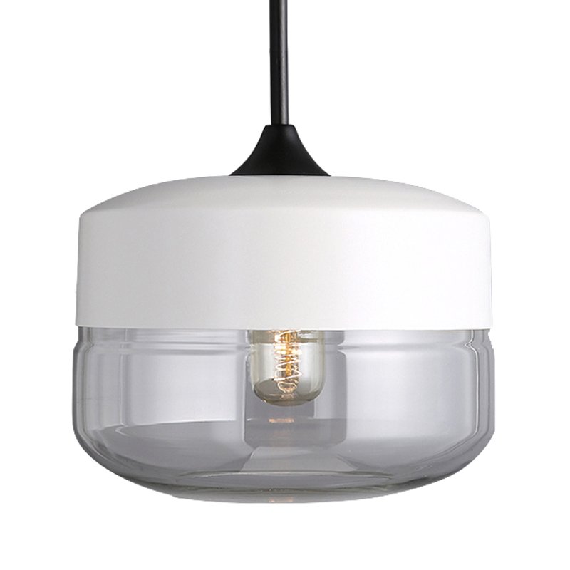 Подвесной светильник Hanglamp zwart glas White II Белый Прозрачное Стекло Подвесной светильник Hanglamp zwart glas White II Белый Прозрачное Стекло в Саратове | Loft Concept