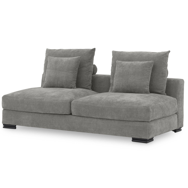 Диван Eichholtz Sofa Clifford 2-Seater grey Серый Черный в Саратове | Loft Concept 