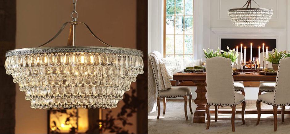 Люстра Clarissa Glass Drop Petite Round Chandelier Люстра Clarissa Glass Drop Petite Round Chandelier - Loft-Concept в Саратове