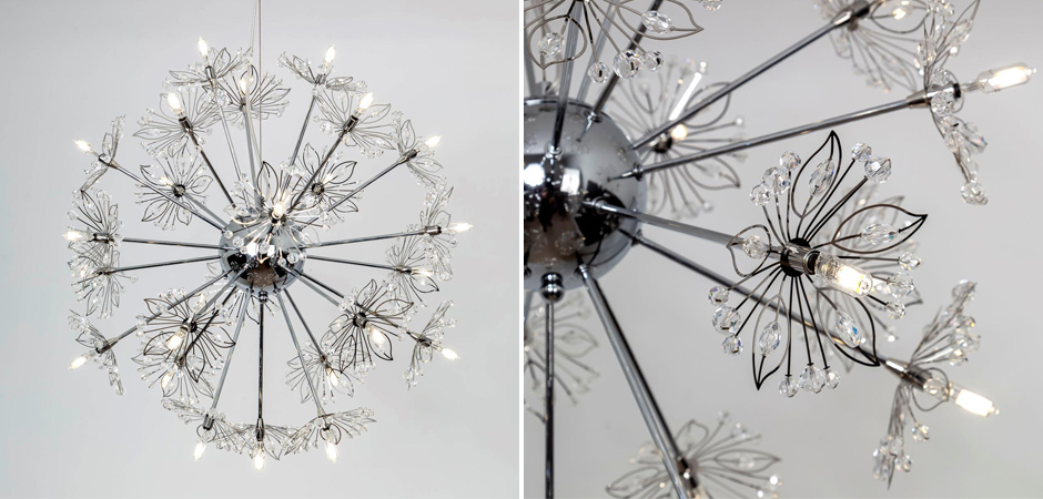 Люстра Chamomile Silver с Хрустальным Плафоном Люстра Chamomile Silver с Хрустальным Плафоном - Loft-Concept в Саратове