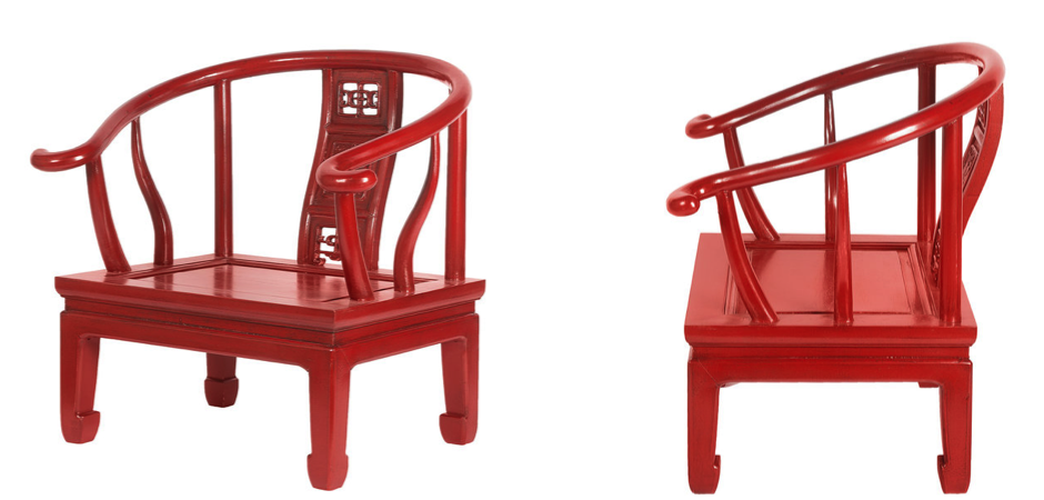 Кресло для медитации Chinese Armchair Red Кресло для медитации Chinese Armchair Red - Loft-Concept в Саратове