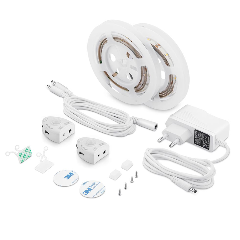 Комплект светодиодной ленты 2,4W/m 30LED/m 2835SMD теплый белый 2х1,2M Белый Комплект светодиодной ленты 2,4W/m 30LED/m 2835SMD теплый белый 2х1,2M Белый в Саратове | Loft Concept