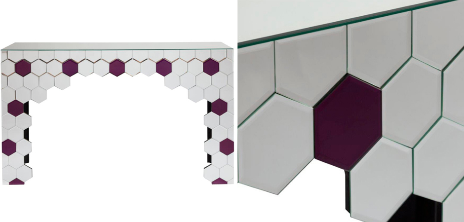 Консоль Mirrored Honeycomb Консоль Mirrored Honeycomb - Loft-Concept в Саратове