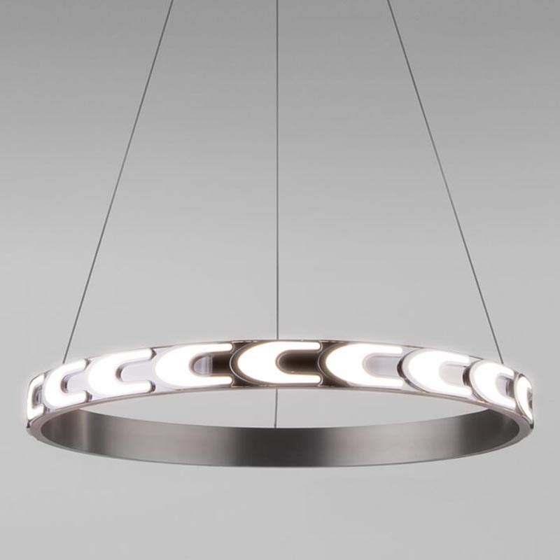 Люстра Maoris Ring Horizontal Chandelier D60 Никель Сатин в Саратове | Loft Concept 