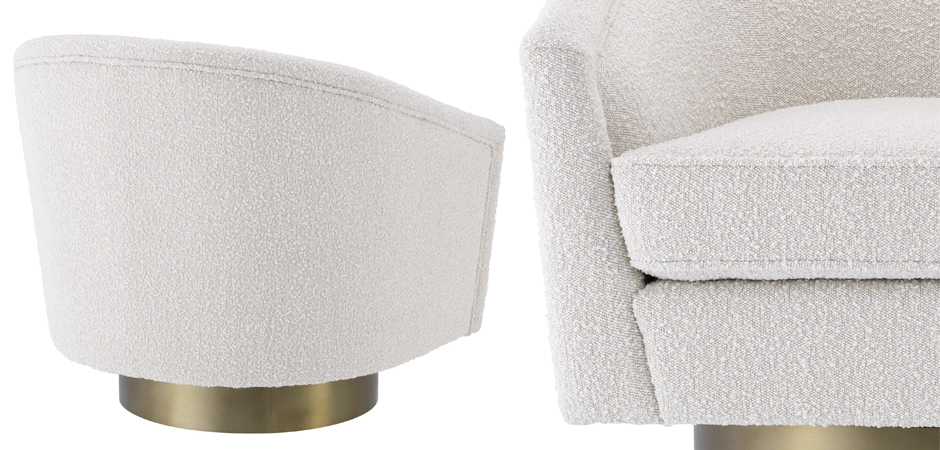 Кресло Eichholtz Swivel Chair Catene Boucle cream Кресло Eichholtz Swivel Chair Catene Boucle cream - Loft-Concept в Саратове