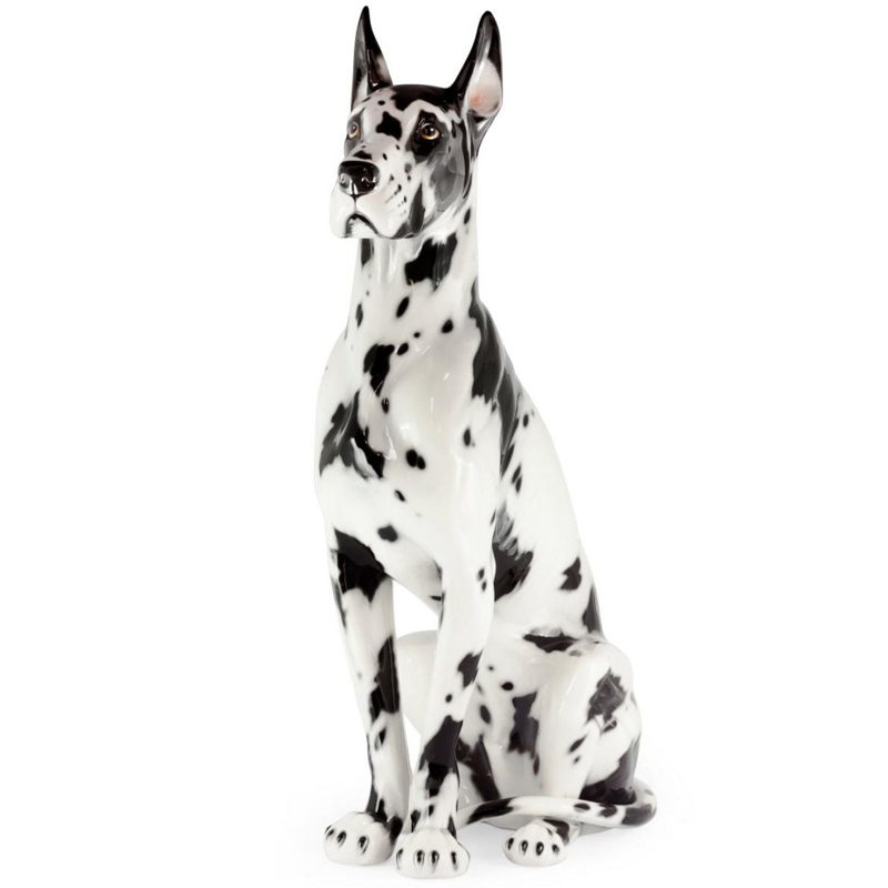 Статуэтка Abhika Great Dane Up Black White Белый Черный в Саратове | Loft Concept 