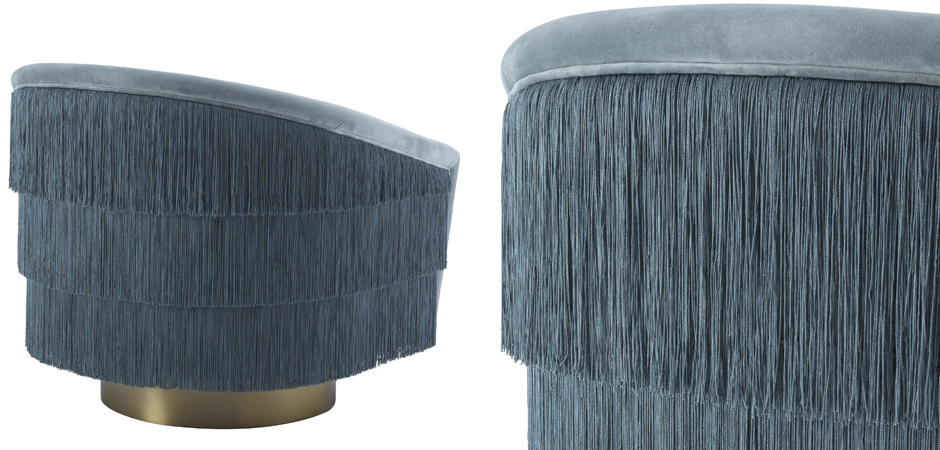 Кресло Eichholtz Swivel Chair Le Vante blue Кресло Eichholtz Swivel Chair Le Vante blue - Loft-Concept в Саратове