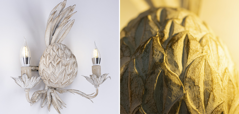 Бра Ананас белый прованс Pineapple Wall Lamp Бра Ананас белый прованс Pineapple Wall Lamp - Loft-Concept в Саратове