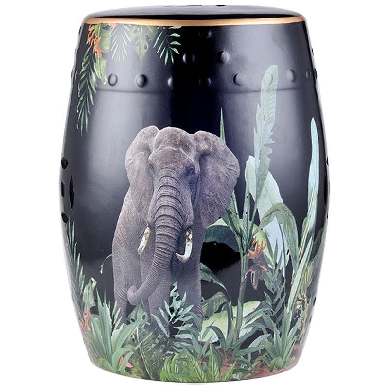 Керамический табурет Elephant Tropical Animal Ceramic Stool Black Черный Зеленый Серый Керамический табурет Elephant Tropical Animal Ceramic Stool Black Черный Зеленый Серый в Саратове | Loft Concept