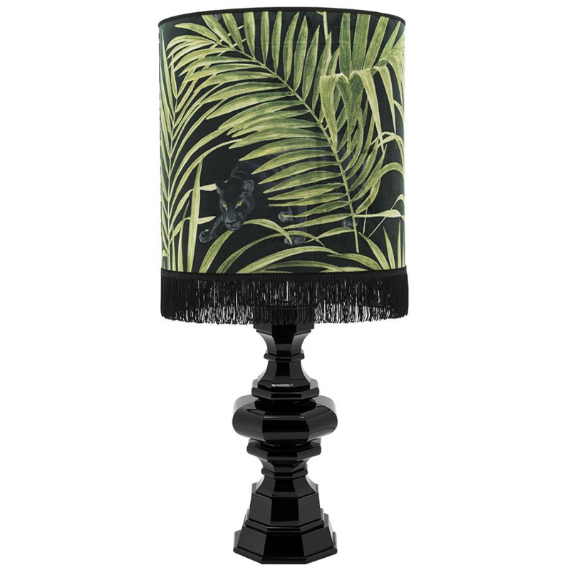 Настольная лампа Table Lamp Empire Velvet Black Green Зеленый Черный в Саратове | Loft Concept 