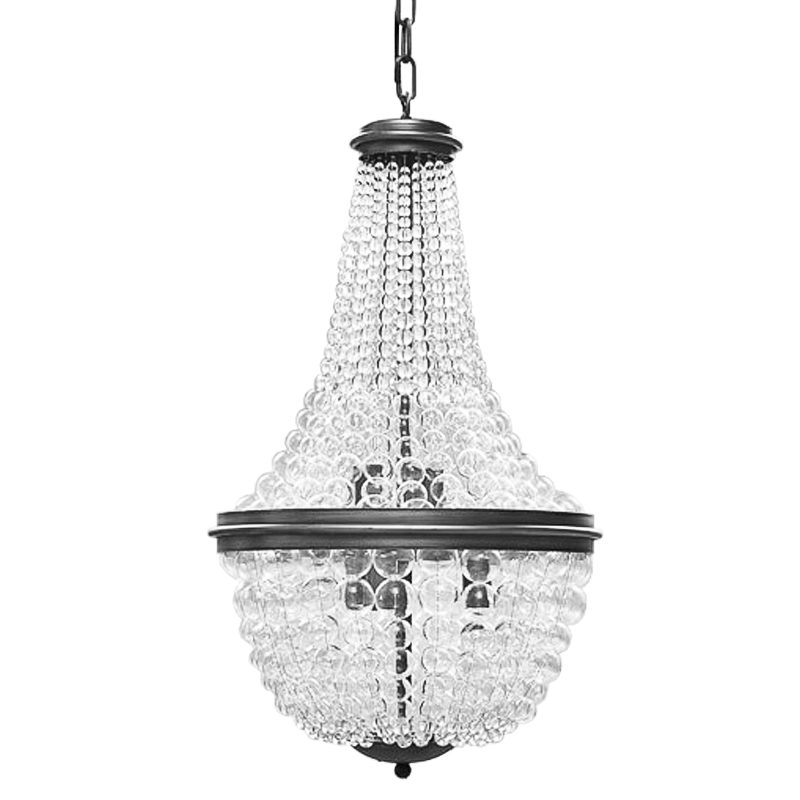 Люстра Bubble Blower Classic Chandeliers Графит Прозрачный в Саратове | Loft Concept 