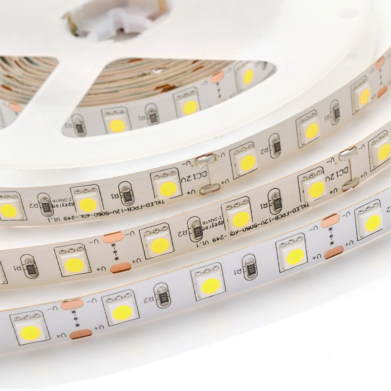 Комплект светодиодной ленты 14,4W/m 60LED/m 5050SMD холодный белый 1M Белый в Саратове | Loft Concept 