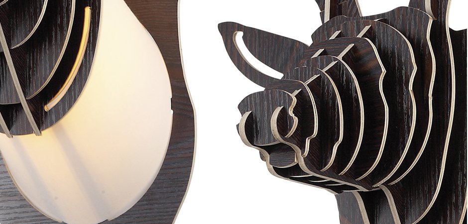Бра Олень Cardboard Deer Wall Lamp dark - Loft-Concept в Саратове