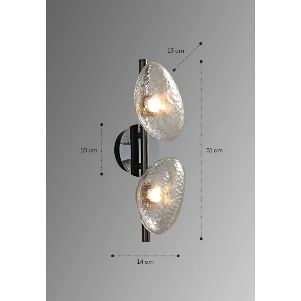 Бра LINDIS FROST LONG WALL 2 лампы Прозрачное стекло в Саратове