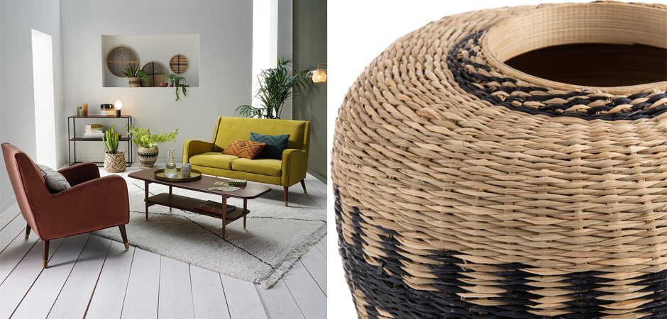 Ваза Wicker Vase with Bamboo and Herbarium Ваза Wicker Vase with Bamboo and Herbarium - Loft-Concept в Саратове