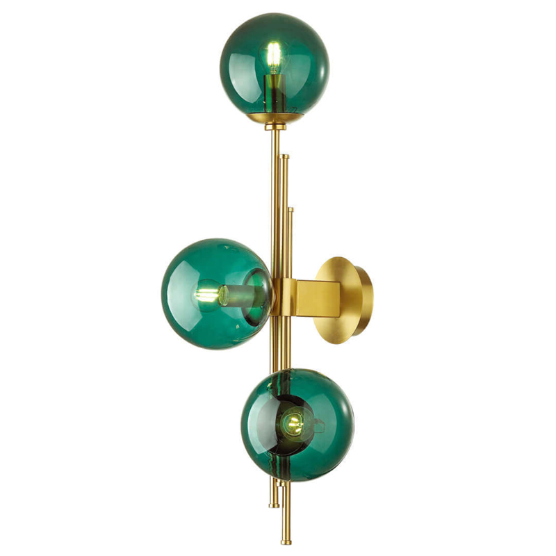 Бра TRILOGY WALL SCONCE Turquoise glass 70 Латунь в Саратове | Loft Concept 