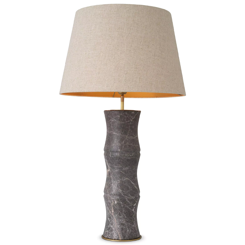 Настольная лампа Eichholtz Table Lamp Bonny Grey Бежево-серый Серый Латунь в Саратове | Loft Concept 