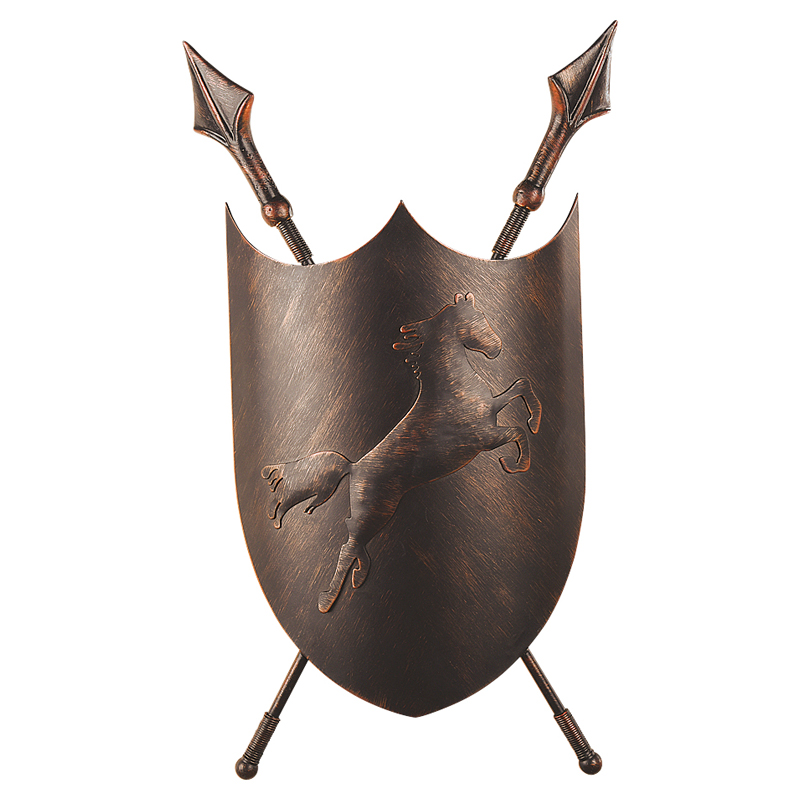 Бра Shield Horse Sconce Коричневый винтаж в Саратове | Loft Concept 