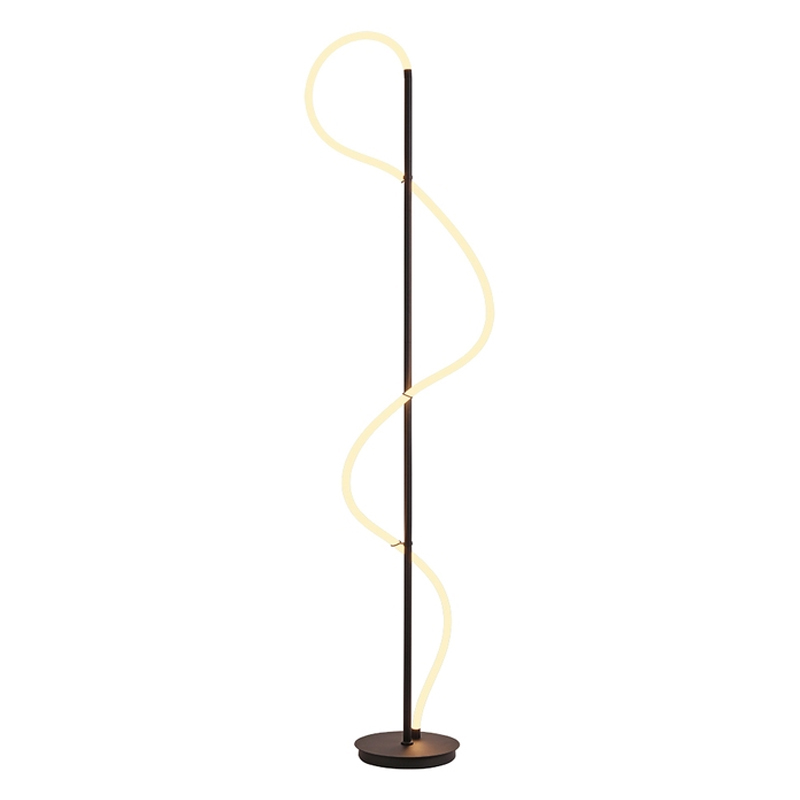 Торшер с изогнутым светодиодным элементом на металлическом основании Luke Lampco Tracer Lamp Медь Белый Черный Торшер с изогнутым светодиодным элементом на металлическом основании Luke Lampco Tracer Lamp Медь Белый Черный в Саратове | Loft Concept