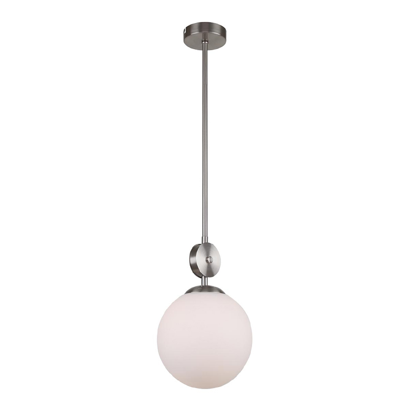 Подвесной светильник Kyran Nickel Hanging Lamp Никель Белый в Саратове | Loft Concept 