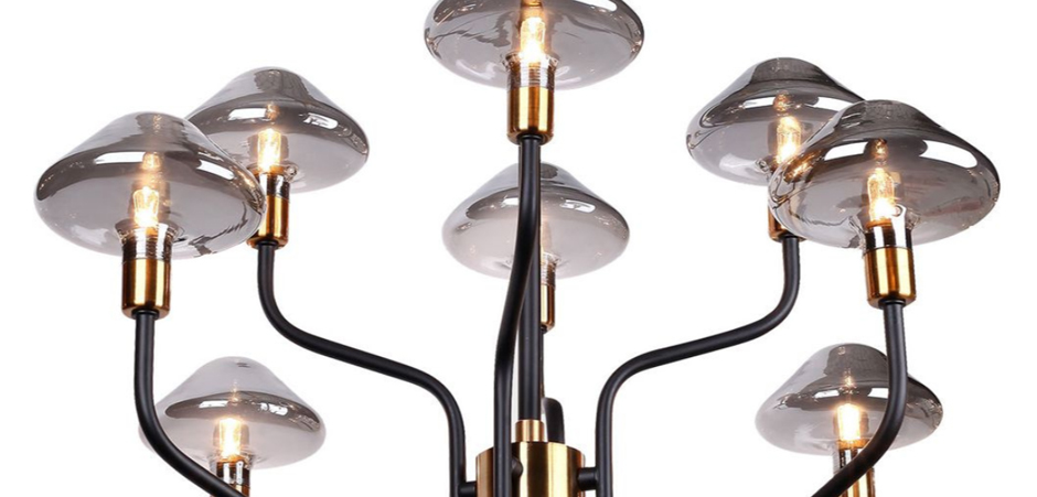 Люстра Gray Glass Mushrooms Люстра Gray Glass Mushrooms - Loft-Concept в Саратове