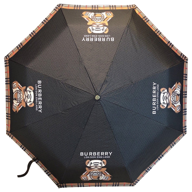 Зонт раскладной BURBERRY дизайн 002 Черный цвет Черный Коричневый Зонт раскладной BURBERRY дизайн 002 Черный цвет Черный Коричневый в Саратове | Loft Concept